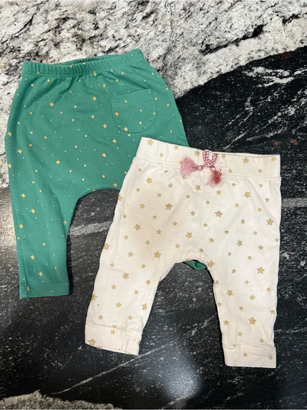 Jessica Simpson Baby Girls Leggings Bundle 3–6M Gold Star Print Pants Set